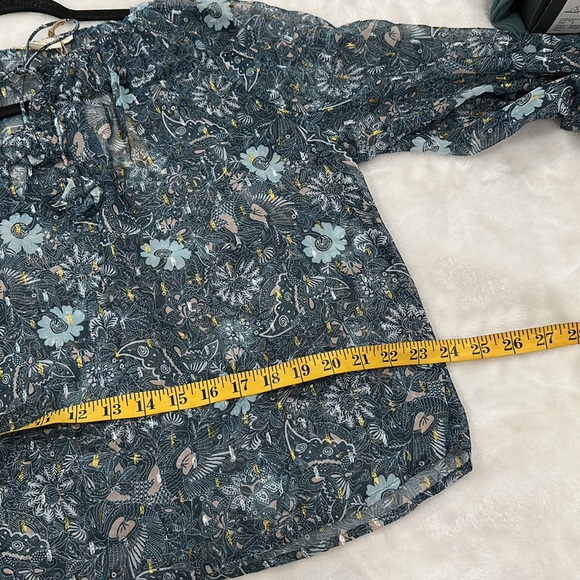 Anthropologie petites Let me be sheer blouse size XSP - Picture 11 of 16